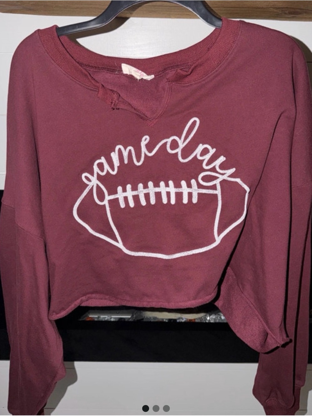 Peach Love California Maroon Cropped Gameday Sweatshirt